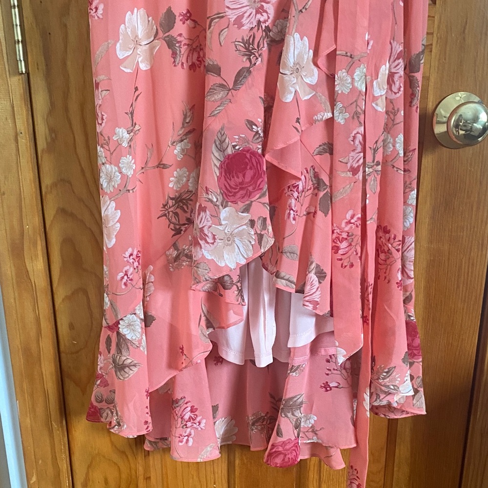 NWT Jessica Howard Floral Pink Wrap Dress Size 10 - Picture 5 of 9